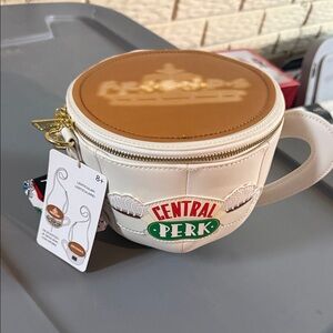 NWT Loungefly Central Perk Mug Bag - White and Brown